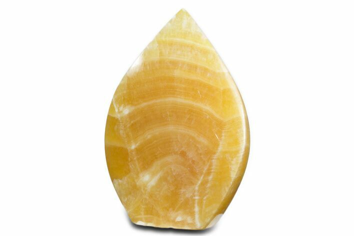 Polished Mango Calcite Flame - Afghanistan #355889
